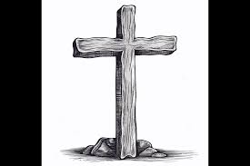 svg christian wooden cross vector