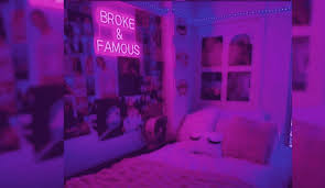 bad aesthetic room with led lights