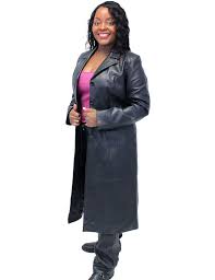 Leather Trench Coat For Women L506lp