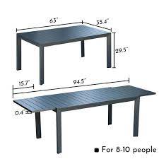 Aluminum Extendable Dining Table