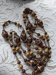 Glass Bead Necklace Glass Beads Gold