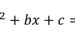 a quadratic algebraic equation