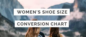 Womens Shoe Size Conversion Chart Us Uk Eu Aus Ind