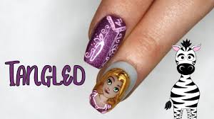 3d rapunzel acrylic nail art tutorial