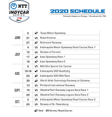 Revised f1® 2020 season calendar. Firestone Grand Prix Of St Petersburg Set For Oct 25 As 2020 Indycar Season Finale