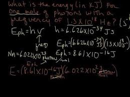 Energy Of 1 Mole Photons