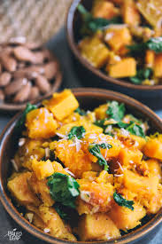 oven roasted ernut squash and kale