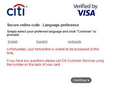 payment issue with visa corporate card