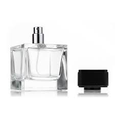 Clear 100ml Cube Perfume Atomizer Glass