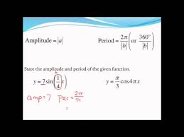 Period Of A Sine Cosine Function