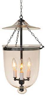 Clear Hundi Glass Bell Jar Lantern 7 D