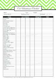 Vehicle Maintenance Checklist Excel Preventive Schedule