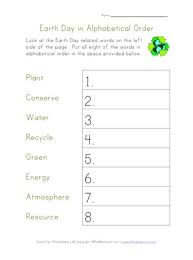 Alphabetical order is used in everyday life so it's important that kids learn it from an early age. Earth Day Alphabetical Order Worksheet All Kids Network