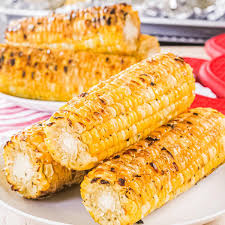 oven roasted grilled corn v for veggy