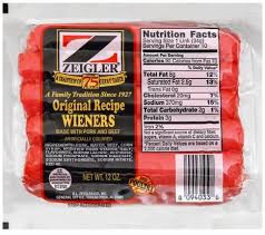 zeigler original recipe wieners 12 oz