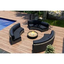 Wicker Curved Sectional Set