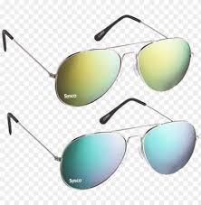 color mirrored aviator sunglasses png
