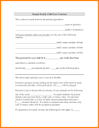 Daycare Contract Template Samples Printable Forms Word Canada Form