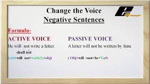 We use present simple passive voice tense to talk about the actions of daily activities, habitual actions and universal truth. Change The Voice Simple Future In English Youtube