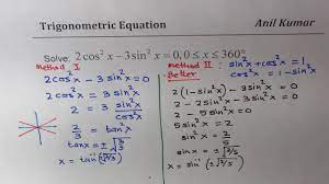 Two Methods to Solve Trigonometric Equation 2cos^2x - 3sin^2x = 0 - YouTube