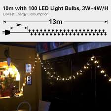 33ft 10m 100 led fairy lights plug in
