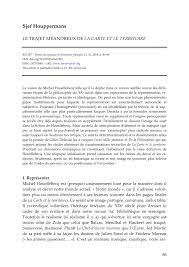PDF) Le trajet méandreux de La Carte et le territoire
