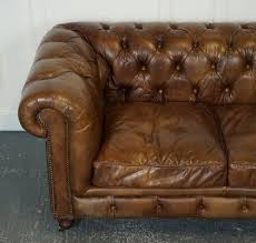 brown leather chesterfield sofa from