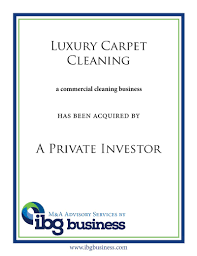 luxury carpet cleaning ibg business