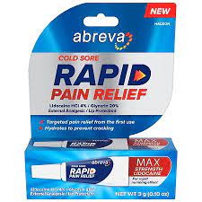 abreva cold sore rapid pain relief
