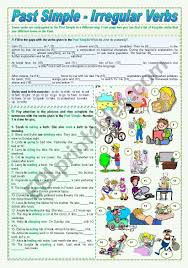 past simple irregular verbs with a