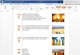 Free Trip Planner Template For Microsoft Word Online