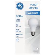 Rough Service Incandescent Worklight Bulb A21 100 W 1 220 Lm