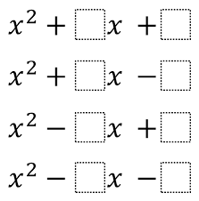 Factoring Quadratics A 1 Open Middle