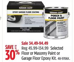 masonry paint or garage floor epoxy kit