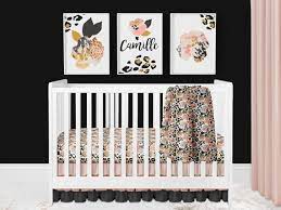 Baby Girl Crib Bedding Set Leopard Girl