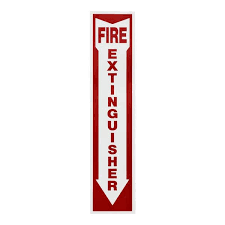 dark fire extinguisher sign