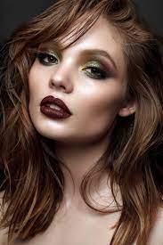 fall look with brown lipstick