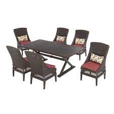 7 Piece Wicker Outdoor Patio Dining Set