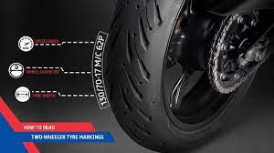 how to read two wheeler tyre markings