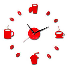 Coffee Cup Diy Digital Acrylic Watch