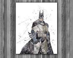 Batman Watercolor Print Batman Art