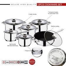 12pc induction stainless steel cookware
