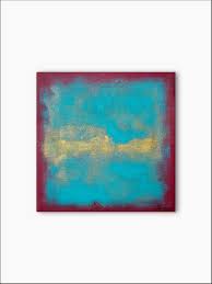 abstract blue painting gold color field