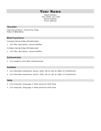 Download Resume Samples High School Graduate    