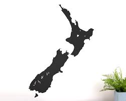 New Zealand Map Chalkboard Wall Decal