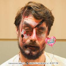 zombie face paint makeup artist