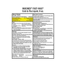 Mucinex Fast Max Maximum Strength All In One Cold Flu 9 Oz