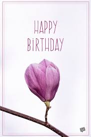The smell of your perfume makes me long for you each and every day. Birthday Wish On Photo With Purple Flower