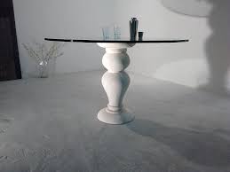 700 Table Hand Carved Stone And Glass