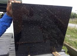 polished black galaxy granite tiles at